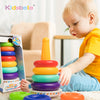 Stacking Rings Toys Baby Early Learning Color Rainbow Tower Kids Intelligence Development Handbell Educational Stacked Toys